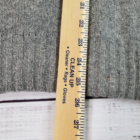 Eddie Bauer Sweater Vest Women XL Gray Faux Fur Trim Zip Wool Alpaca Blend Cabin - Picture 8 of 14